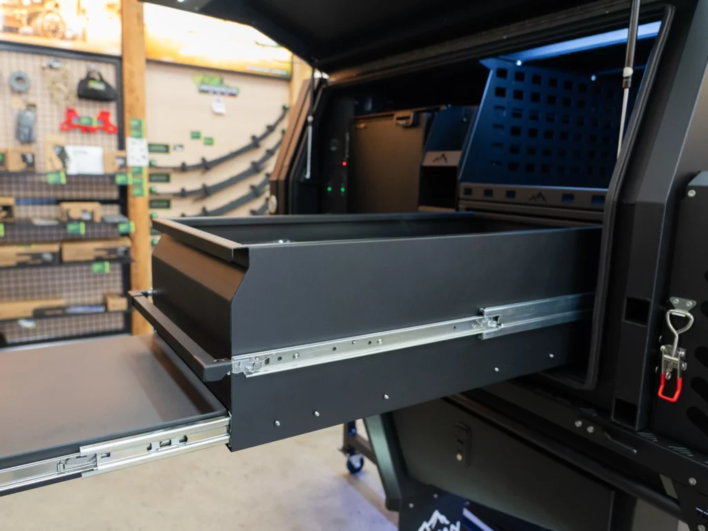 Trojan Canopies Slideout Draw and Bench