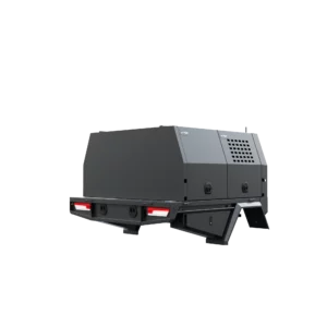 Trojan Canopies 1600mm aluminium dog box canopy drivers side with doors closed.