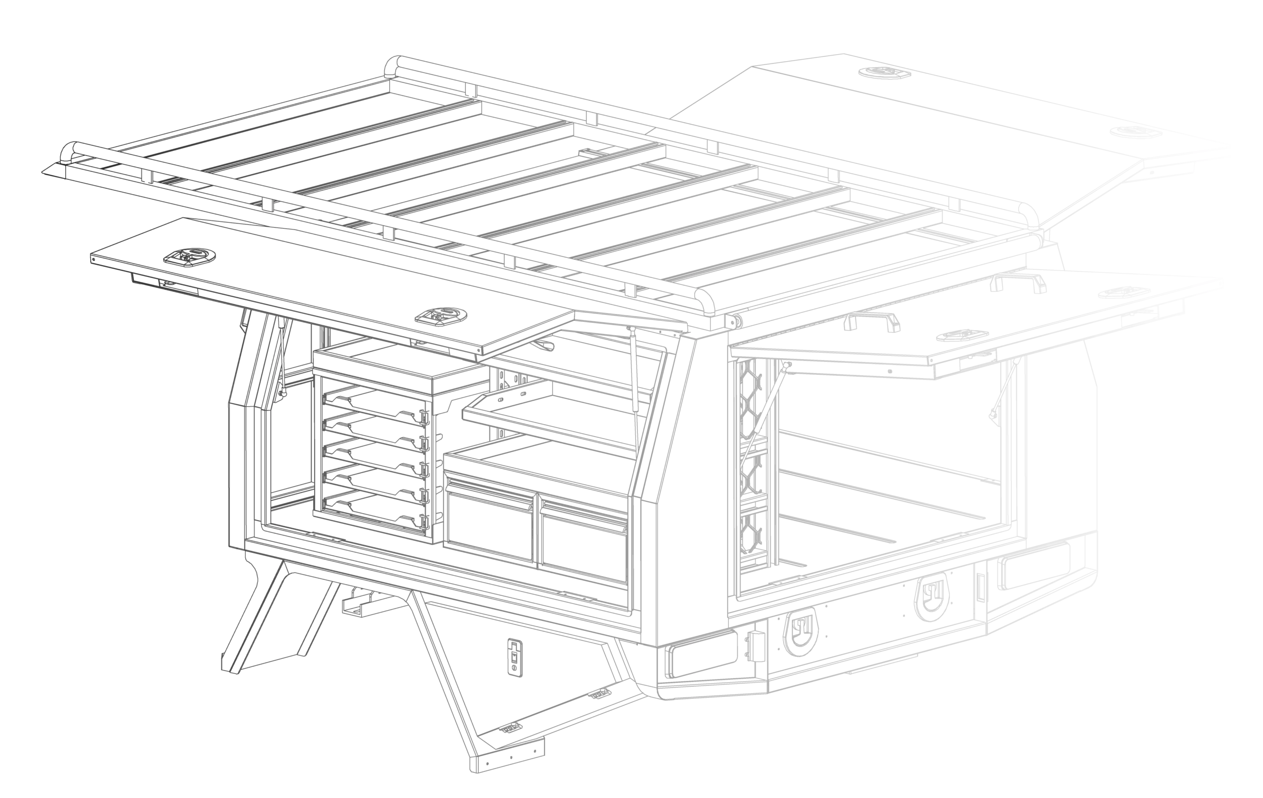 Service Body Line Drawing