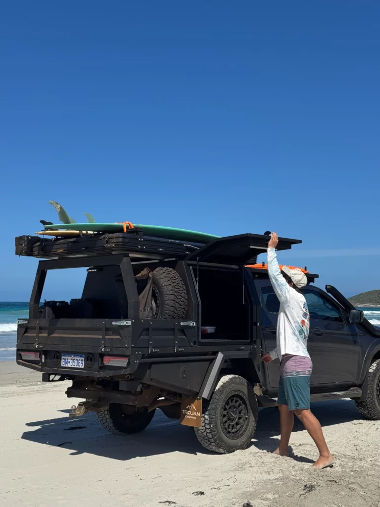 Slice of Bliss tray and canopy setup drivers side canopy door open