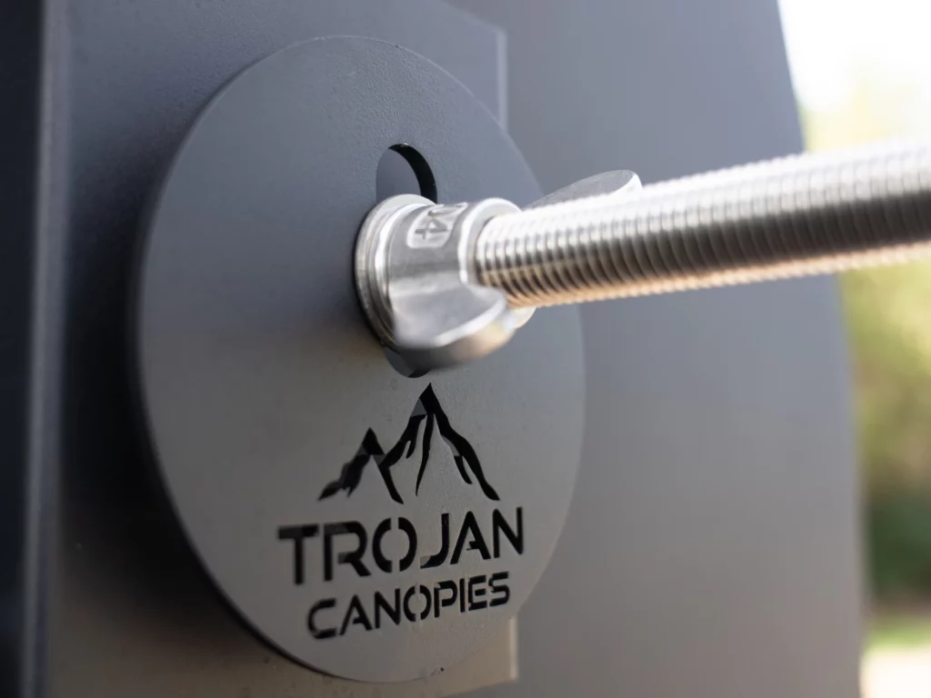Trojan Canopies spare wheel holder