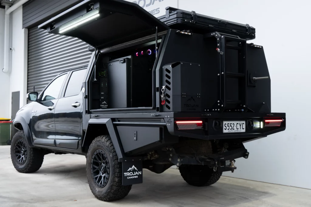 RedVision Redarc system in custom canopy and tray by Trojan Canopies