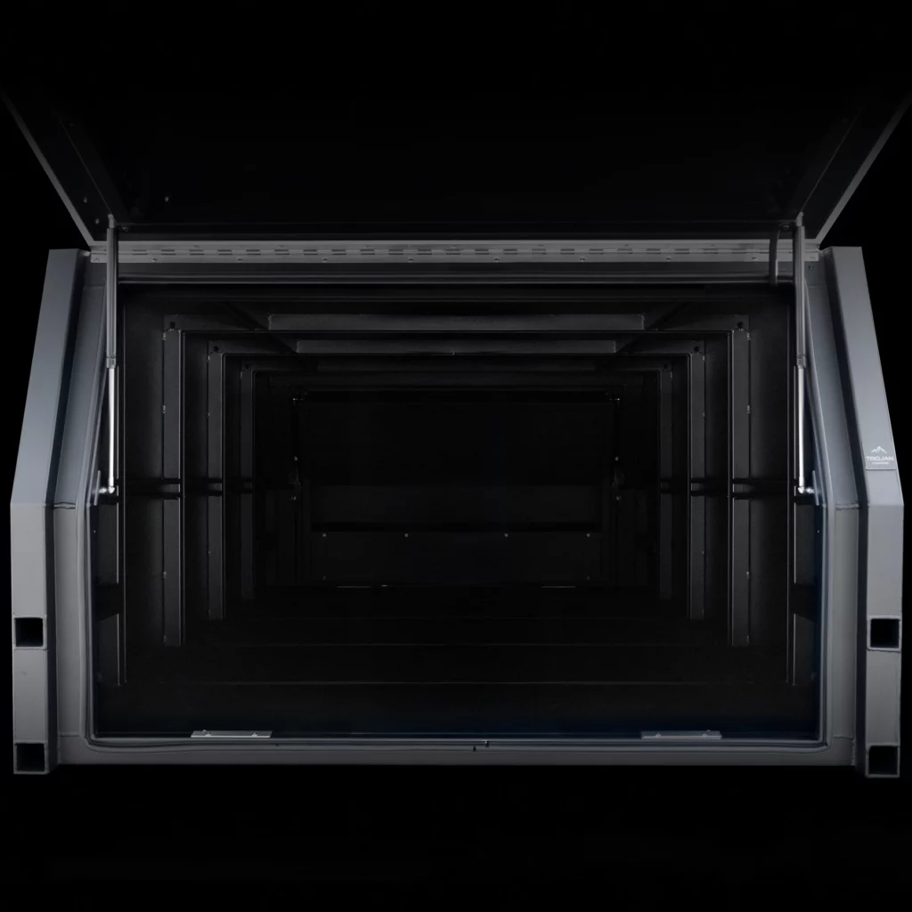 1400mm alloy canopy with empty interior, ideal for custom 4x4 storage and touring fit-outs