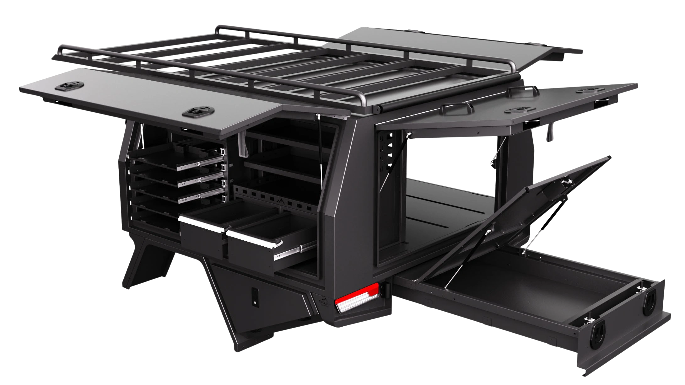 Trojan Canopies Trade Body Passenger Side Interior Fitout