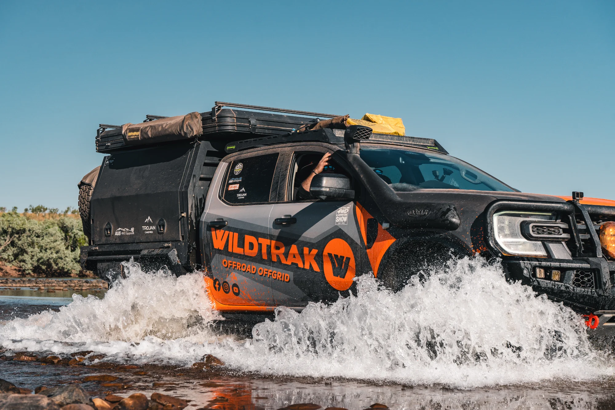 Side Profile of Trojan Canopy on the Wildtrak Ranger