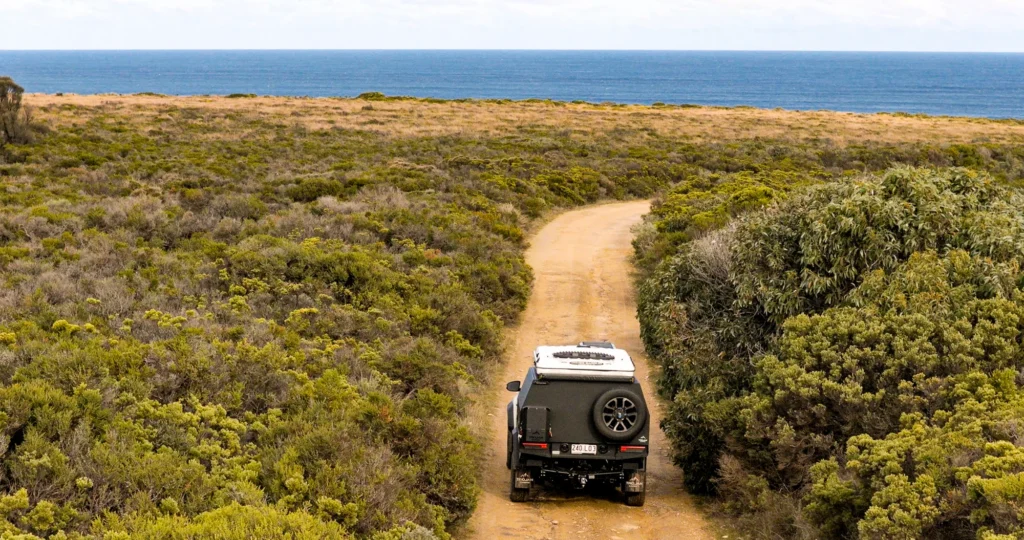 Coastal 4WD track with Trojan Canopies Service Body