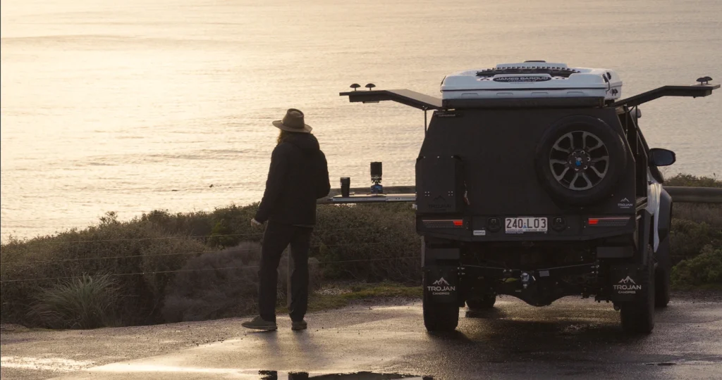 Philip Thurston looking at coastal view