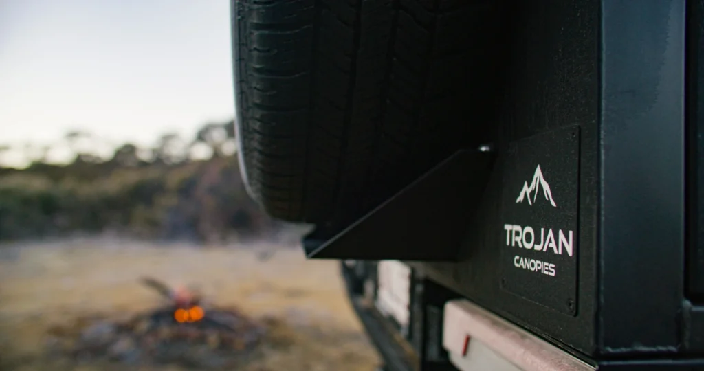 Trojan Canopies spare wheel holder