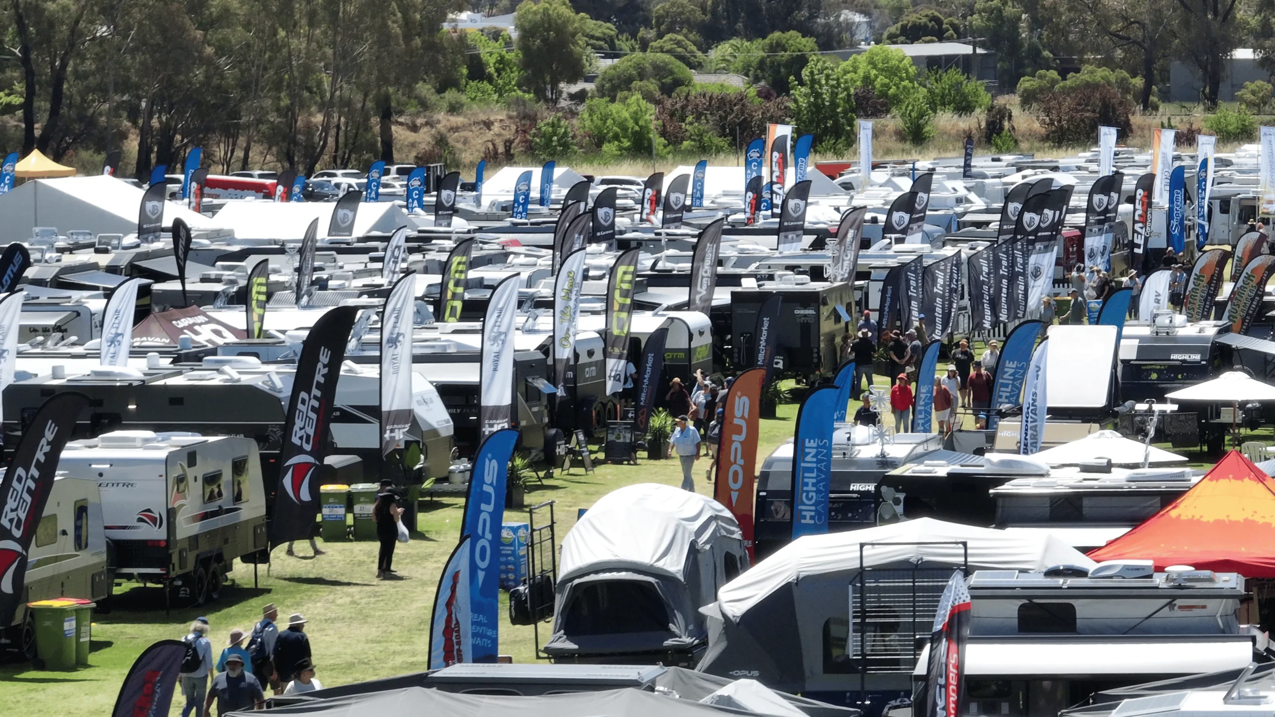 Aerial view of Bendigo Caravan & Camping Leisurefest