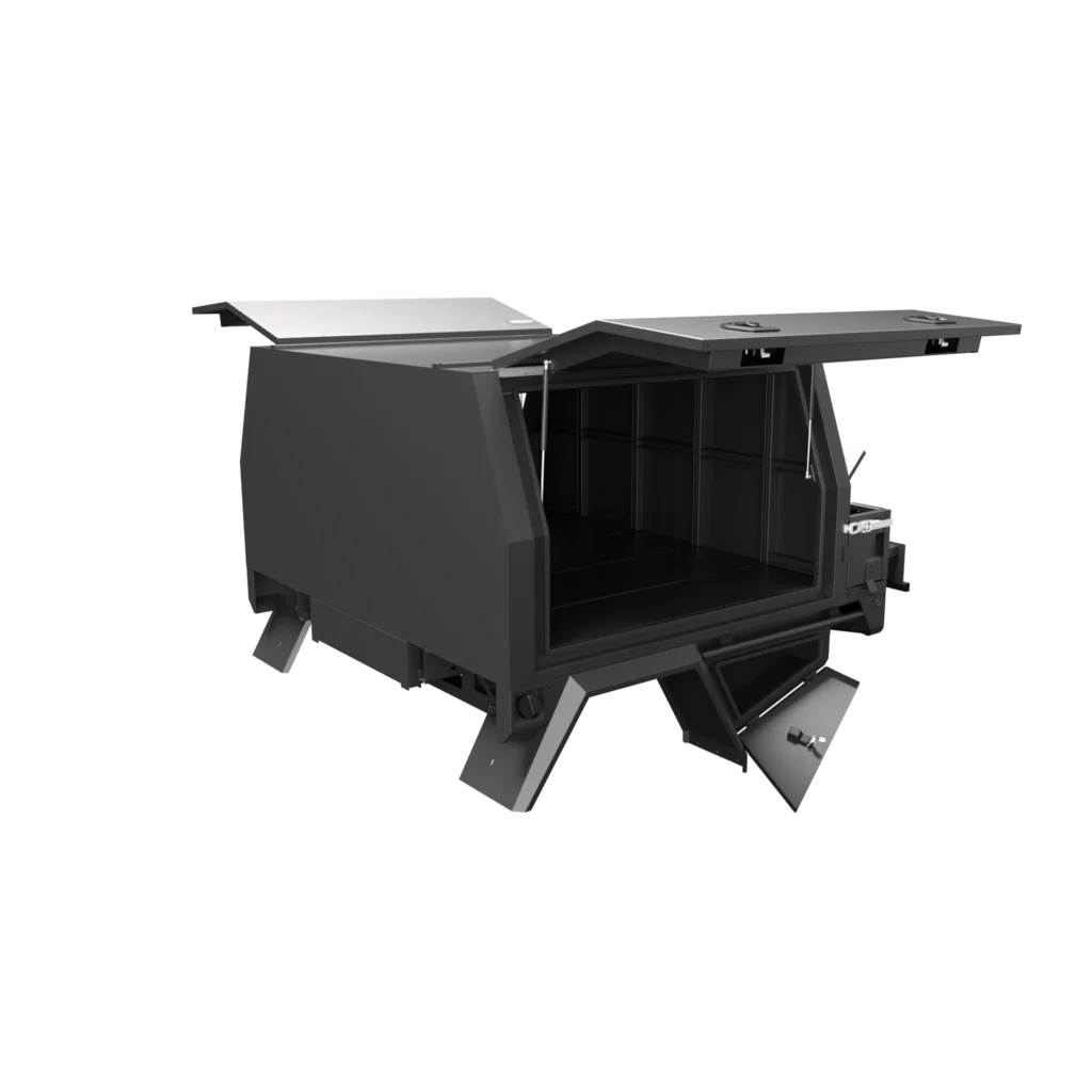 1400 Chassis Mount Service Body Front Passenger Side Open Tray Sides