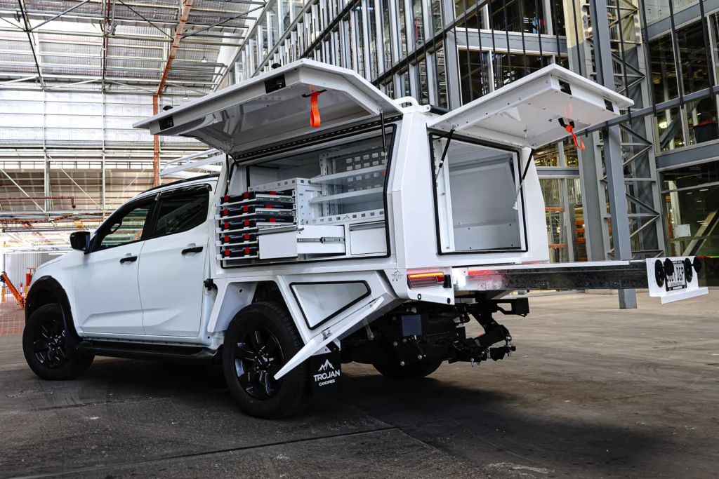 Chassis Mount Canopy Trade Body Passenger Side Storage Open