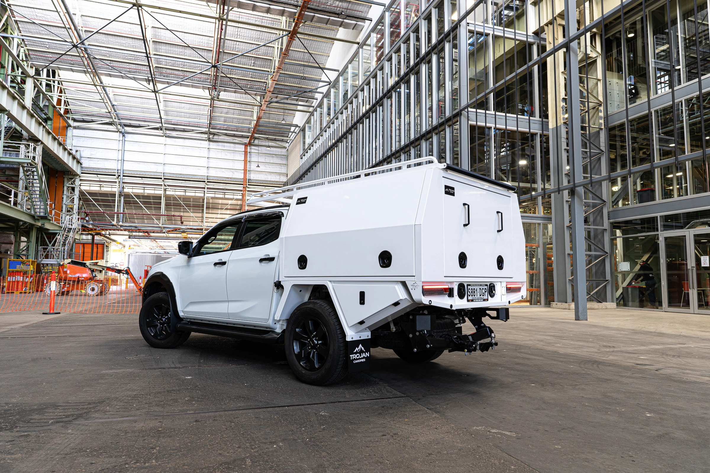 Chassis Mount Canopy Trade Body Passenger Side from Rear