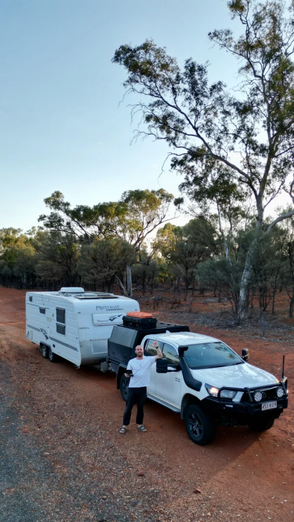 Jordie Hanson with his Van and Trojan Canopies setup