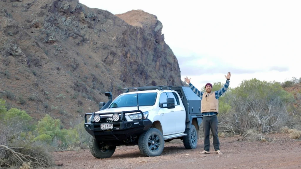 Jordie Hanson with hisTrojan Canopies Hilux