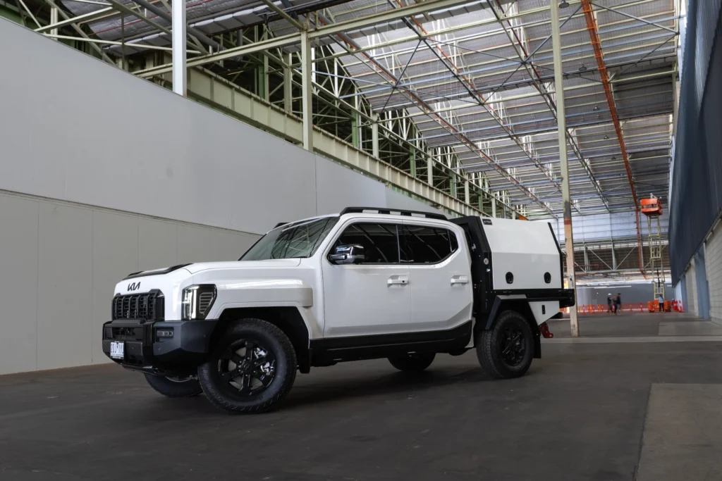 Kia Tasman with Trojan Canopies 1600 Tray and 1400 Canopy Passenger Side