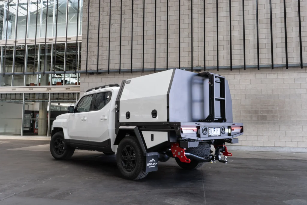 Kia Tasman with Trojan Canopies Alloy Ladder