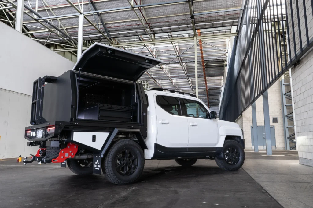 Kia Tasman with Trojan Canopies Single Drivers Side Drawer