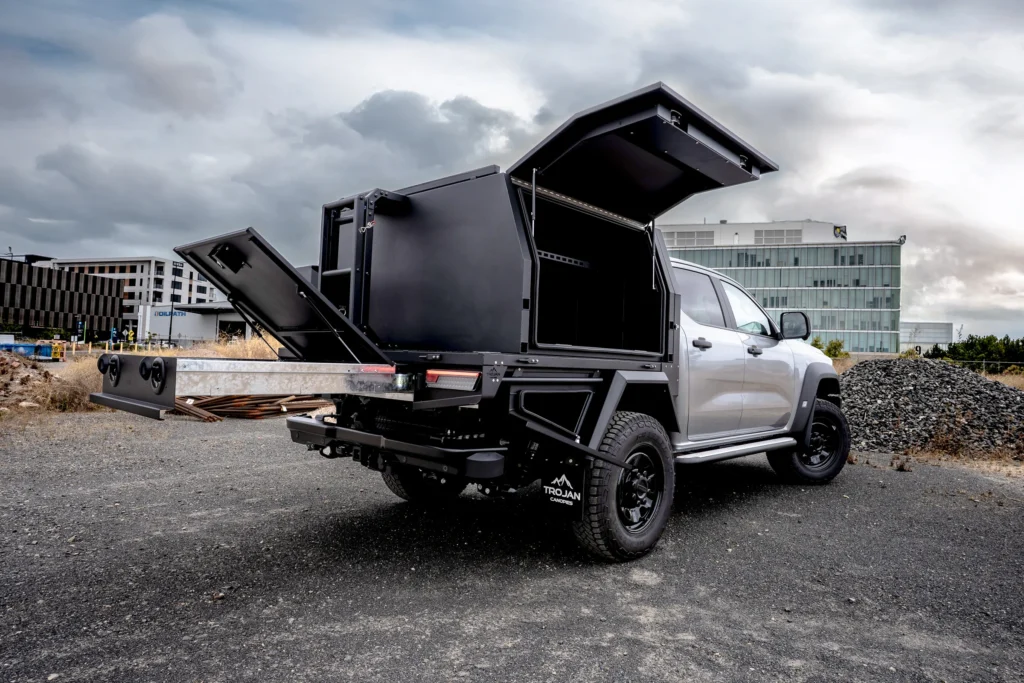 1600mm Tray 1400mm Canopy on Ford Ranger Super Duty rear trundle drawer