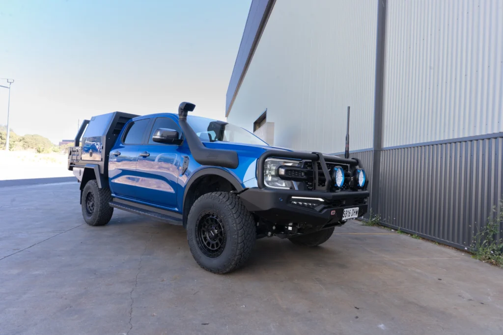 Front view of Trojan Canopies Package on Ford Ranger