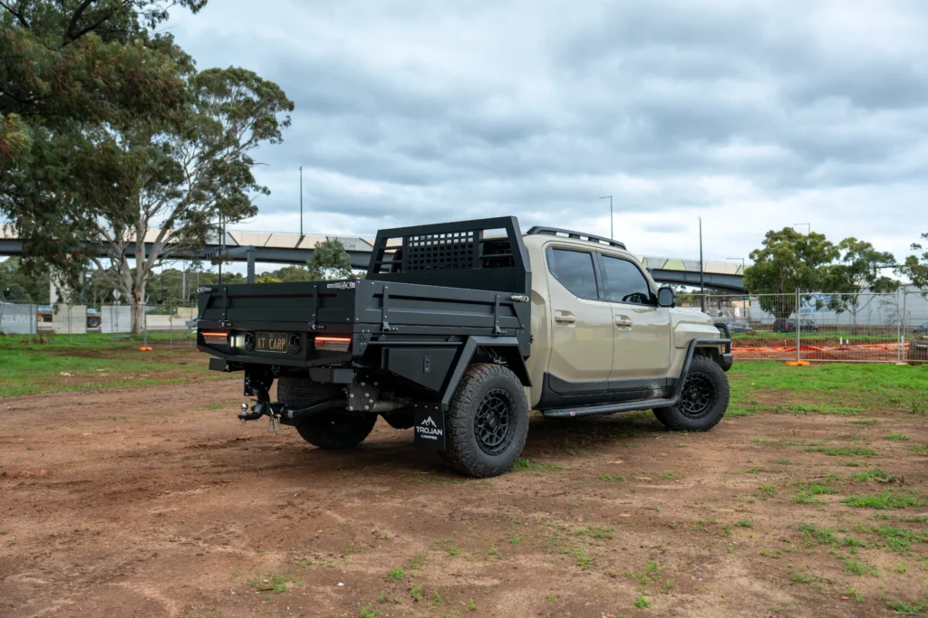 Kia Tasman Aluminium Ute Tray Trojan Canopies Rear Three Quarter