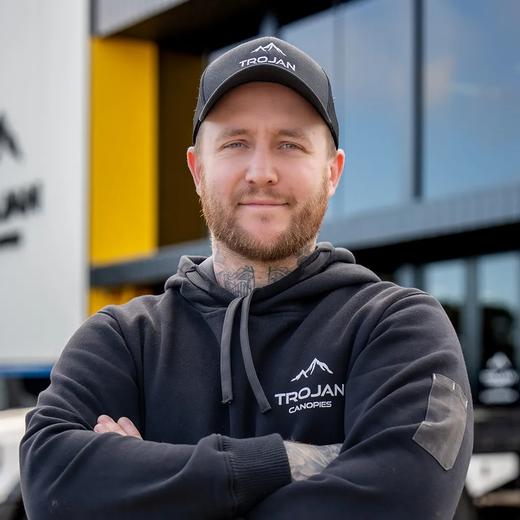 Jack out the front of Trojan Canopies HQ