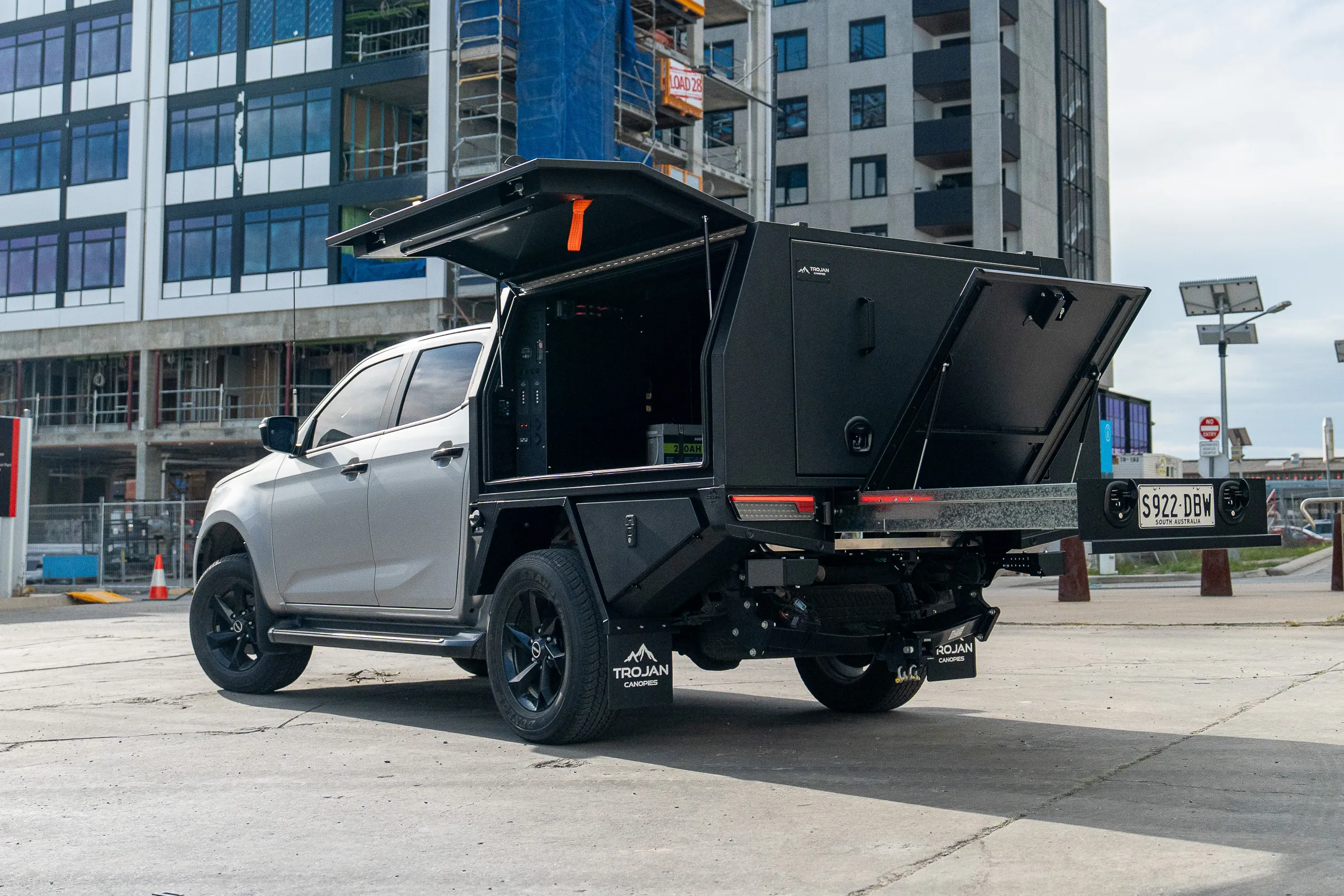 DMAX with Trojan Canopies Chassis Mount Trade Body