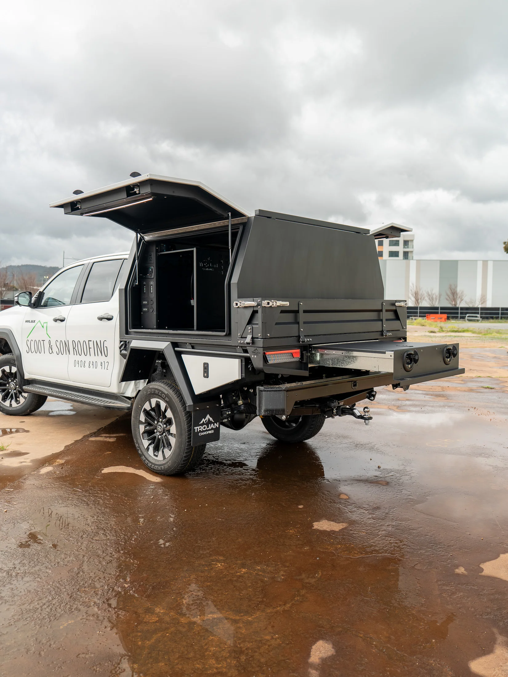 Rear Trundle Drawer on Chassis Mount Canopy
